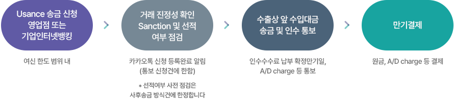 usance 송금 신청 절차